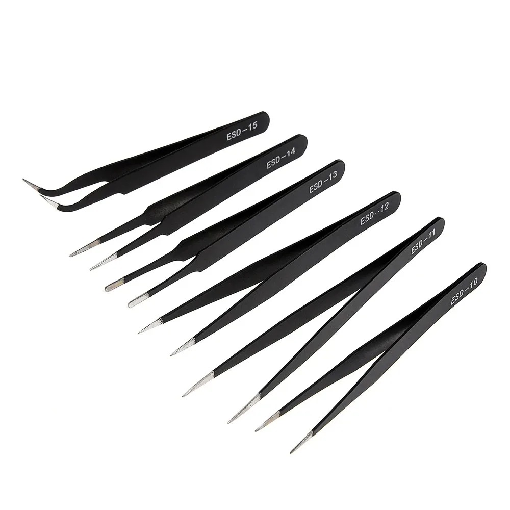 6PCS Precision Tweezers Set ES - огляд і ціна Electronics Repair Tools And Equipment